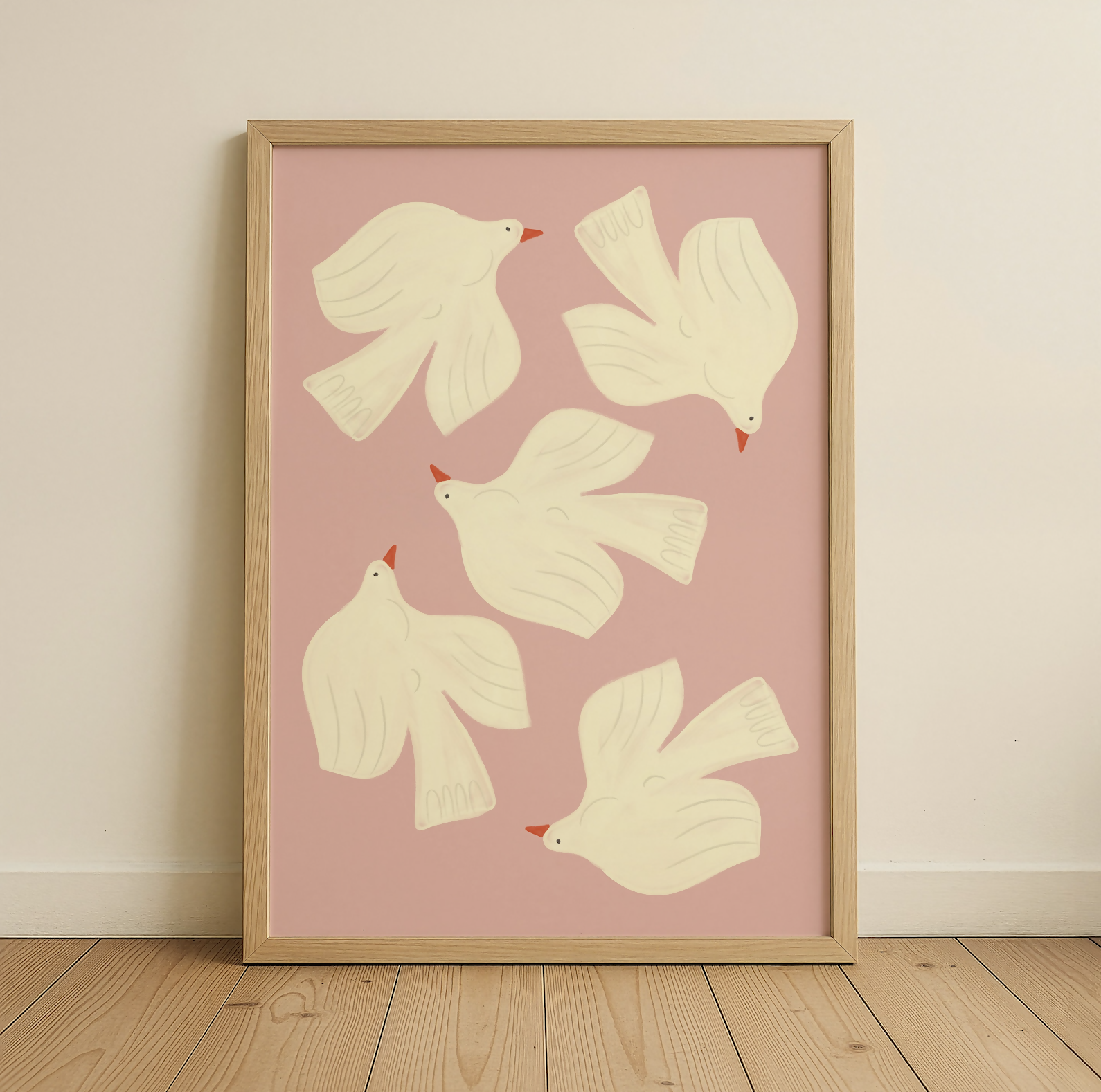 Doves Illustration Art Print