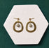 Mia Polka Gold Statement Earrings with Speckled Beads