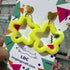 Acrylic Star Drop Stud Bright Solid Yellow