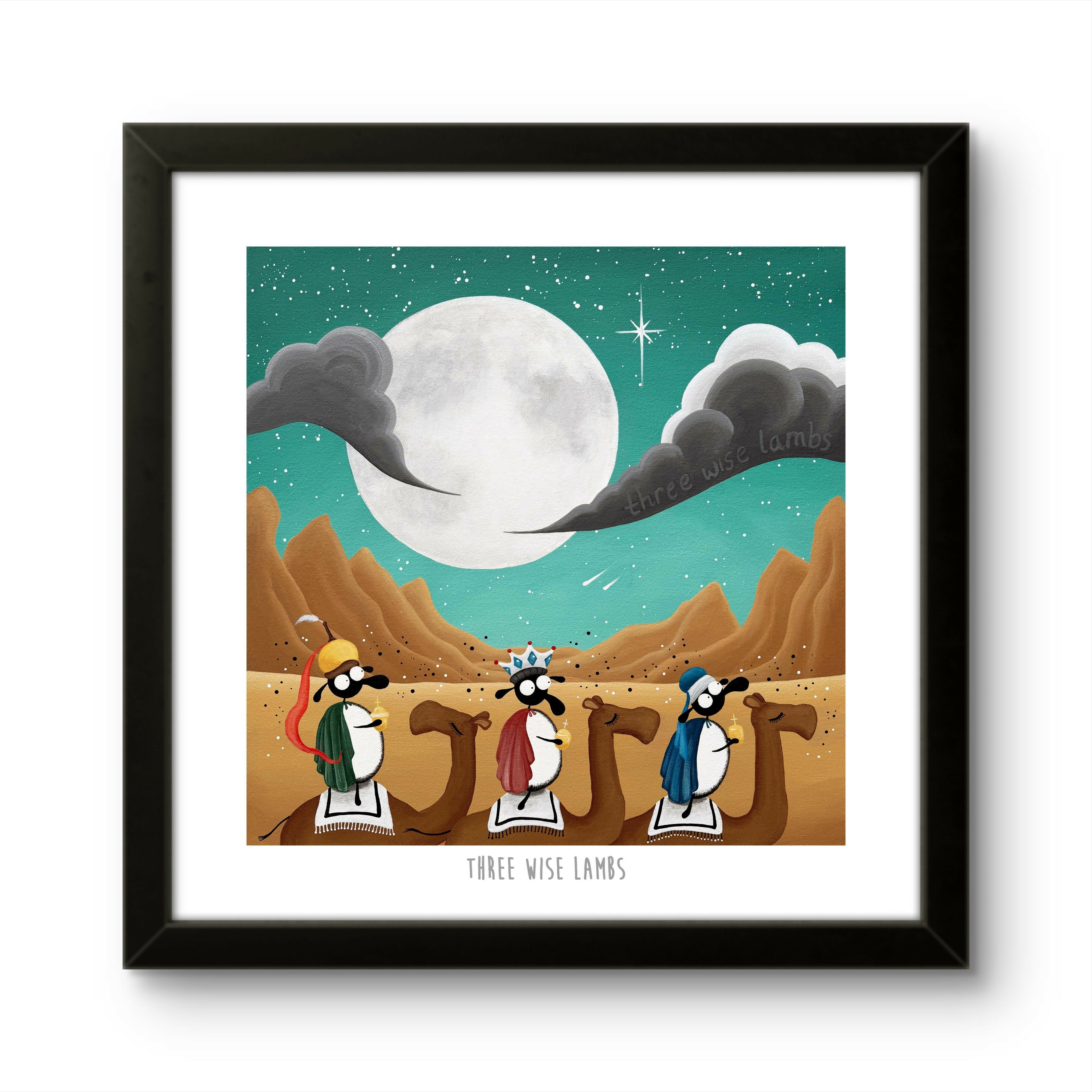 Three Wise Lambs - 10” Print