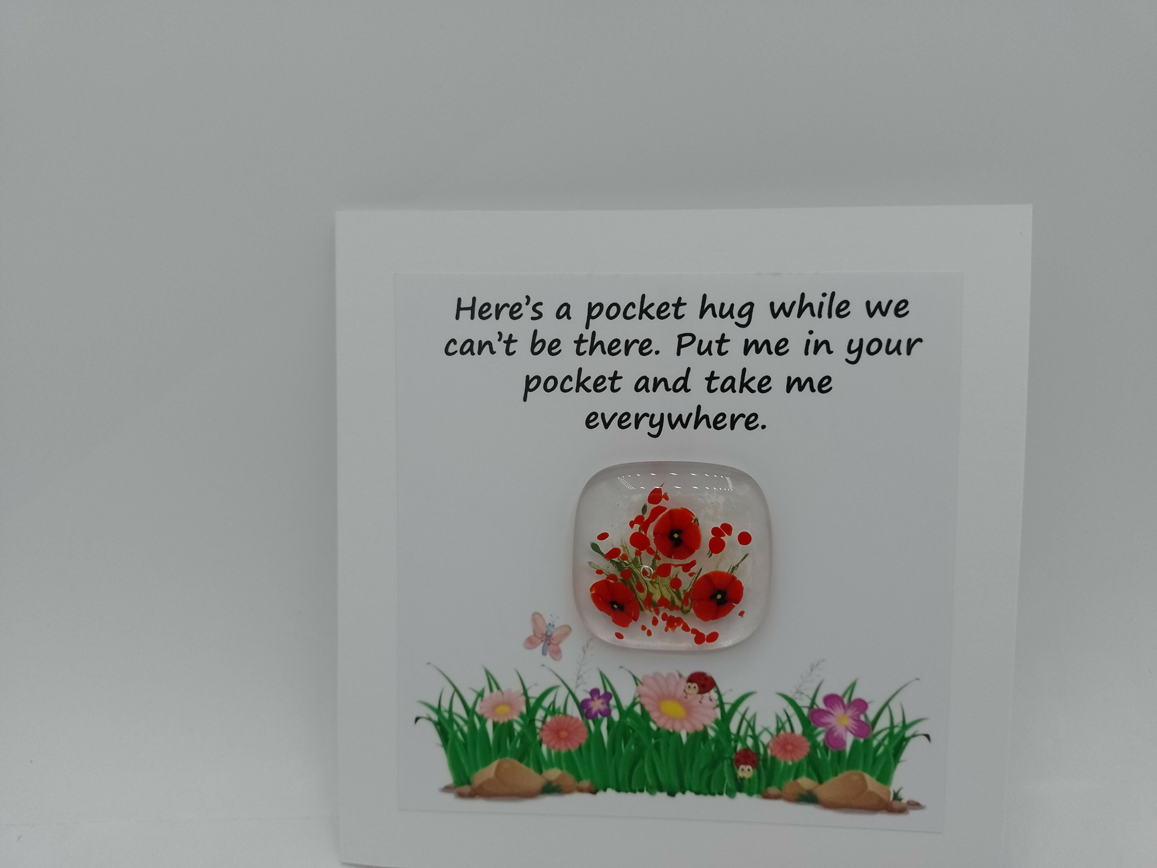 Fused Glass Pocket Hug Card