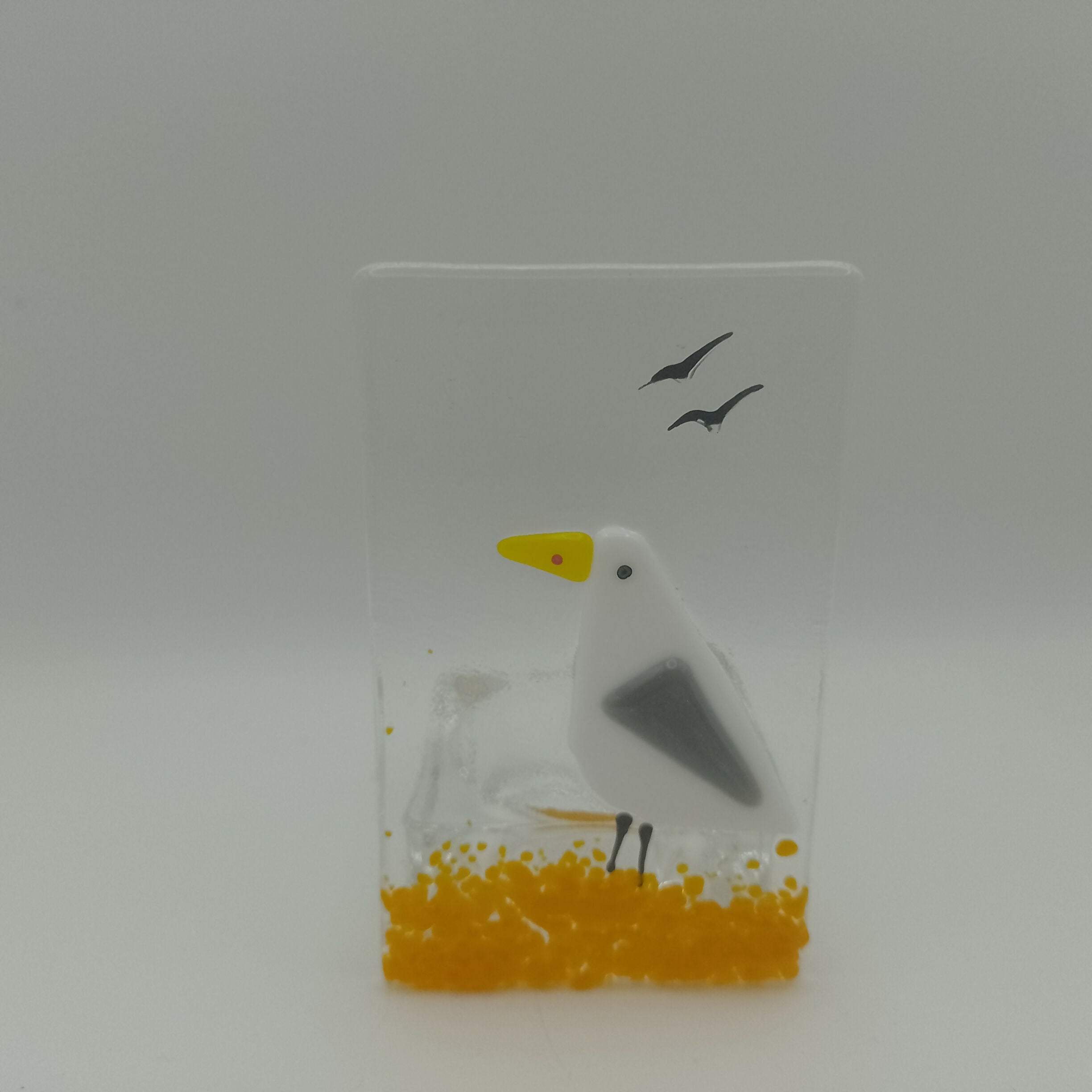 Fused Glass Seagull Tealight Holder
