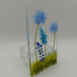 Fused Glass Blue Flower Tealight