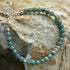 Handmade Sterling Silver Blue Water Jade Beaded Bracelet