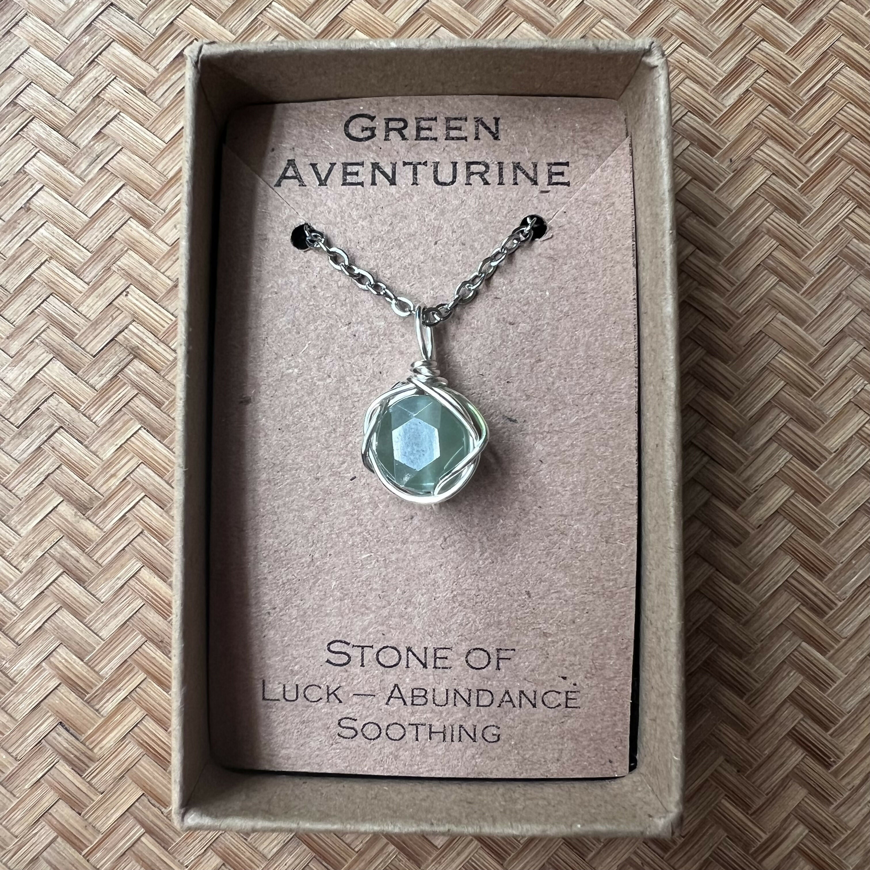 Green Aventurine Wire Wrapped Pendant