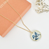 Blue China Necklace No. 2 - Handmade Polymer Clay Necklace