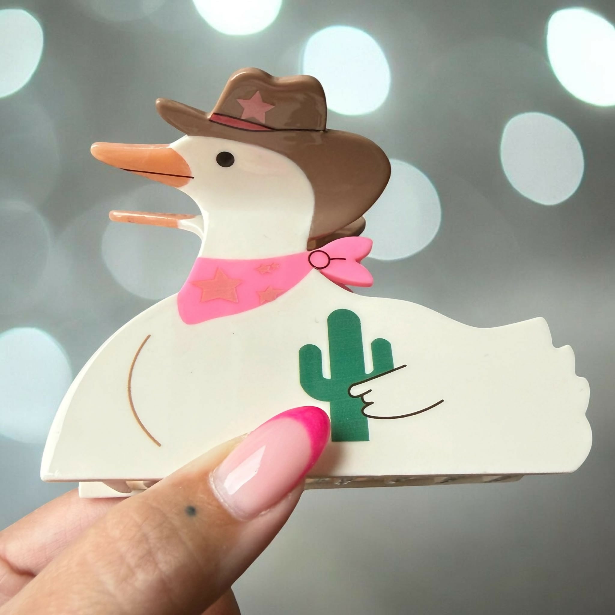 Silly Cowboy Goose - Hair Claw / Clip