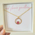 Pink Real Flower Mirrored Circle Necklace Gold Plated
