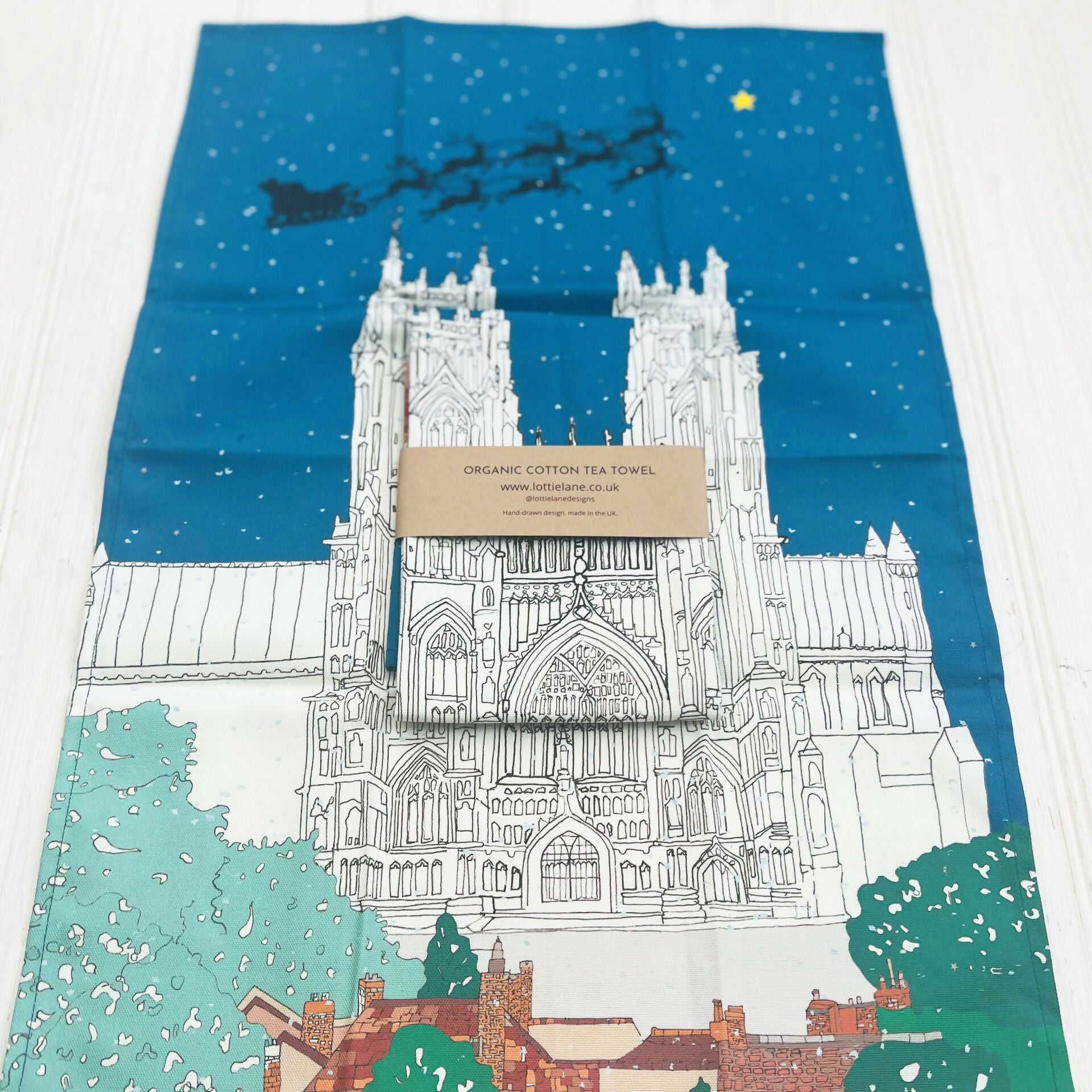 Christmas at Beverley Minster Organic Cotton Tea Towel