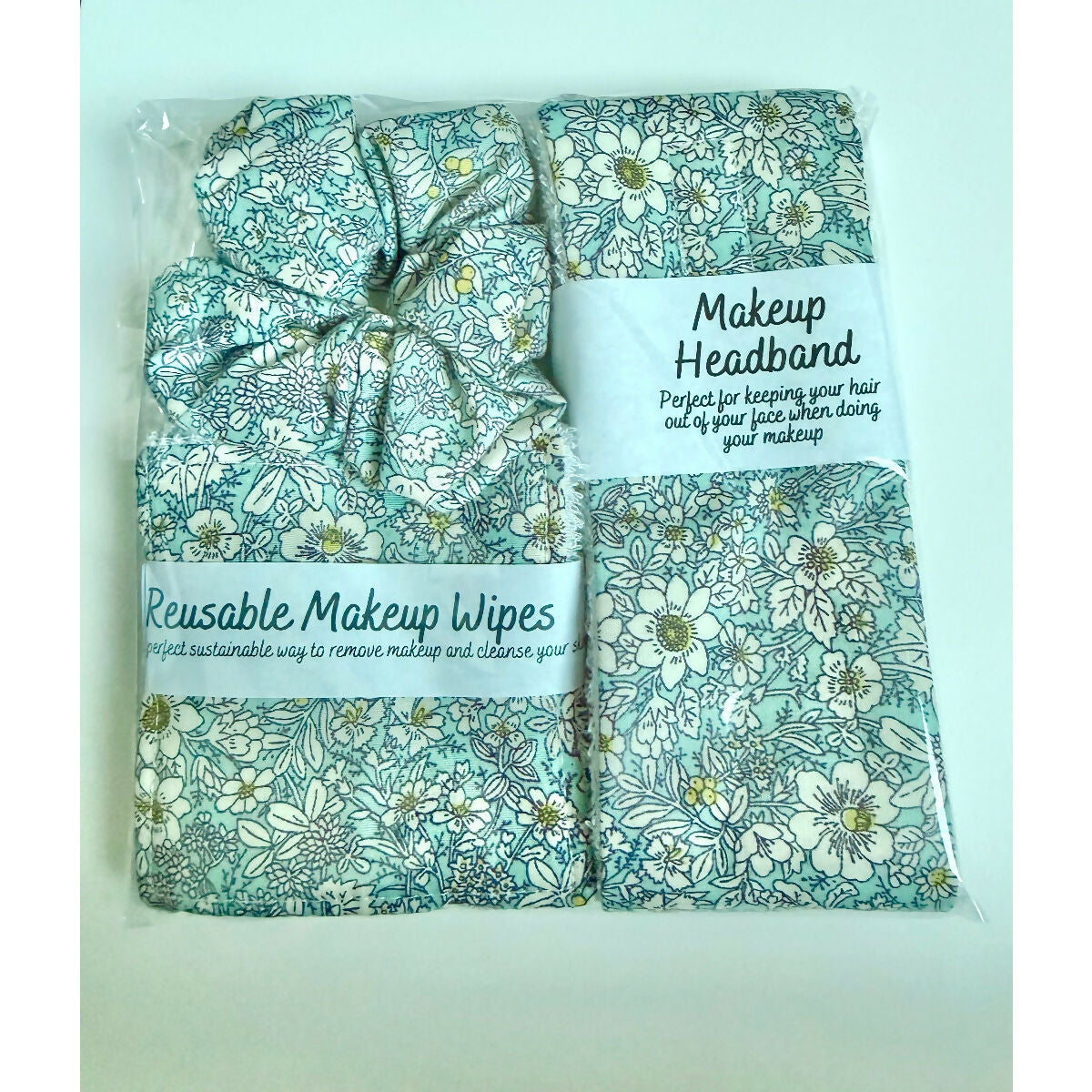 Blue Vintage Floral Spa Makeup Gift Set