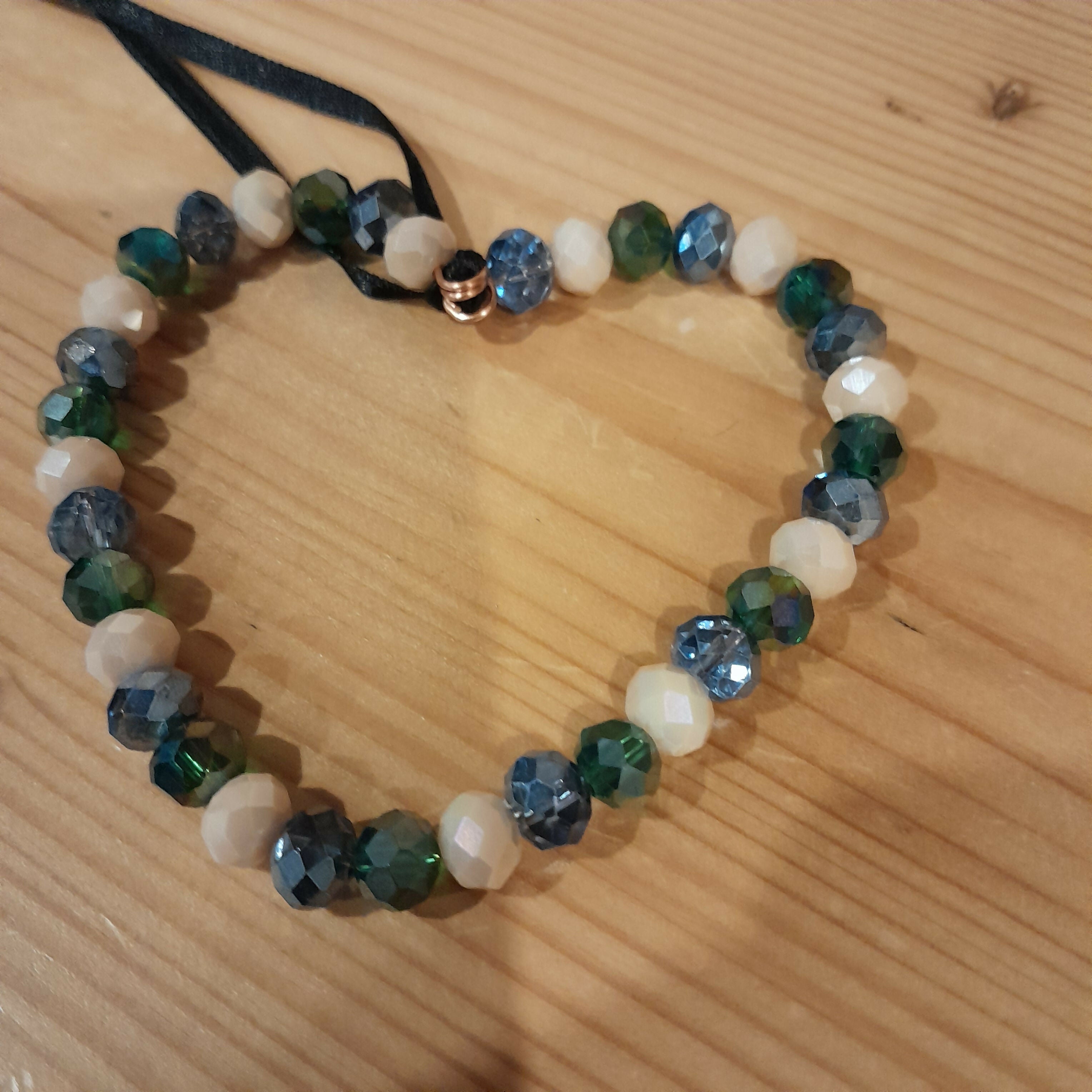 Love Token/Tree Jewellery with Faceted Glass Beads on Pure Copper Wire.