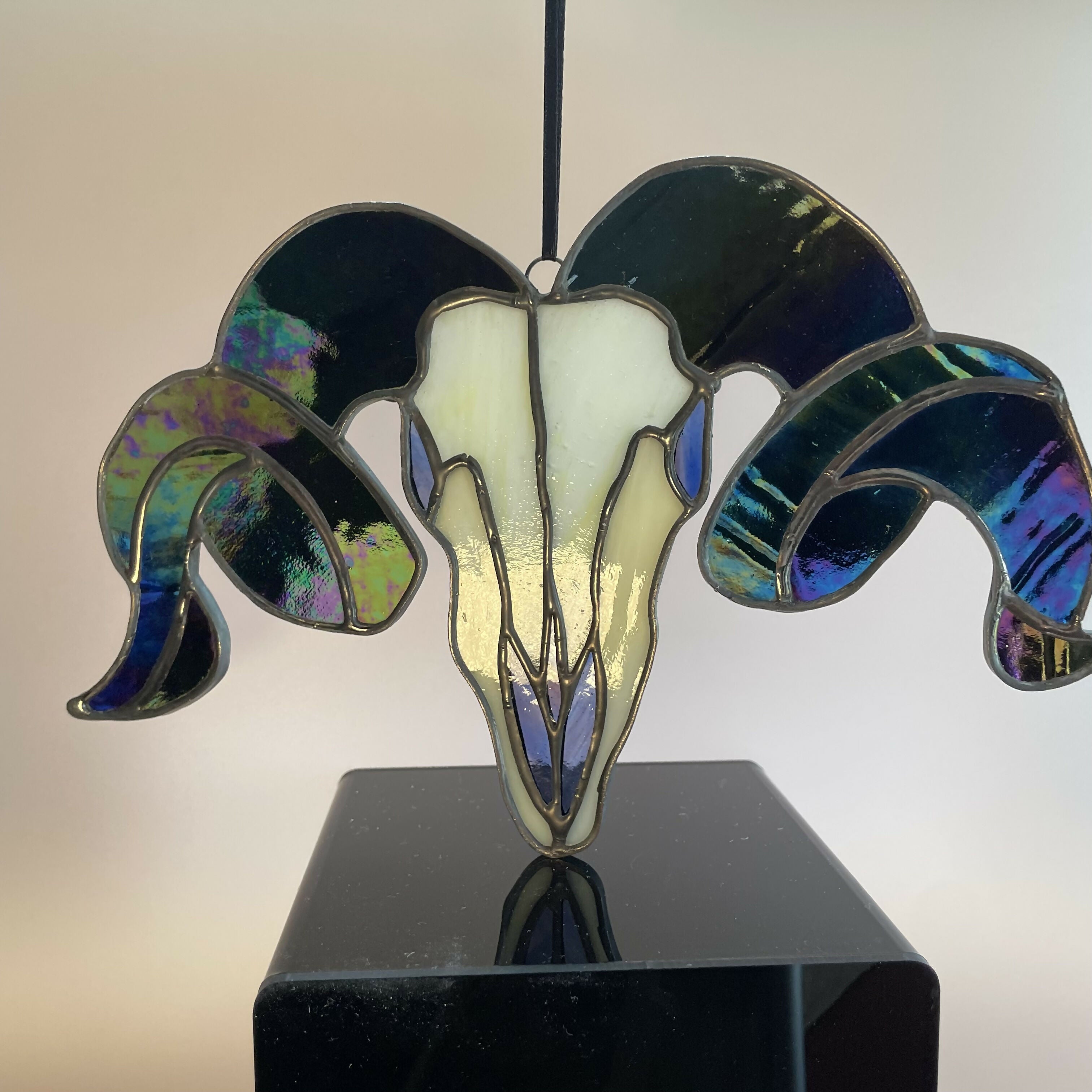 Stained Glass Sheep Skull