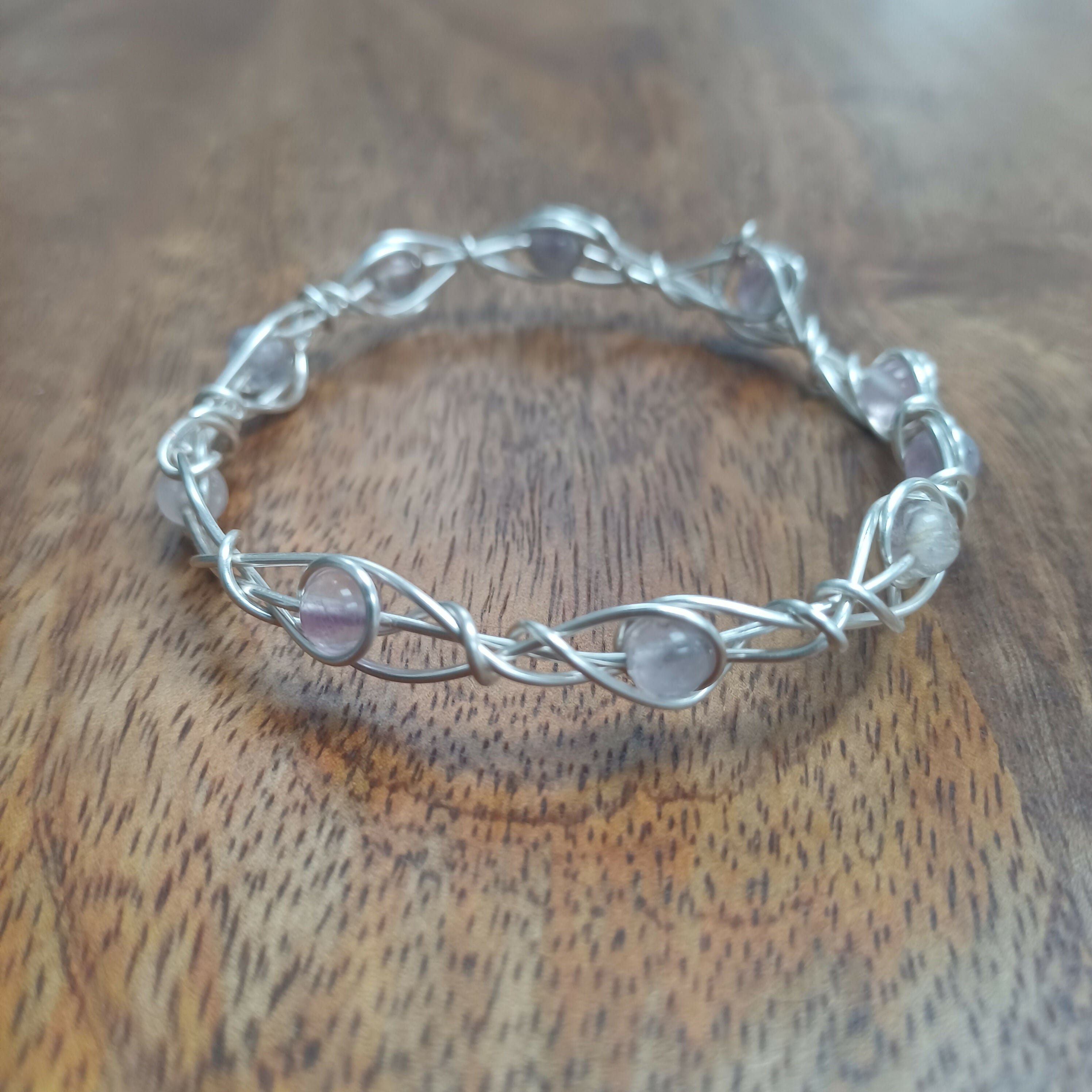 Fluorite Wire Wrapped Bracelet