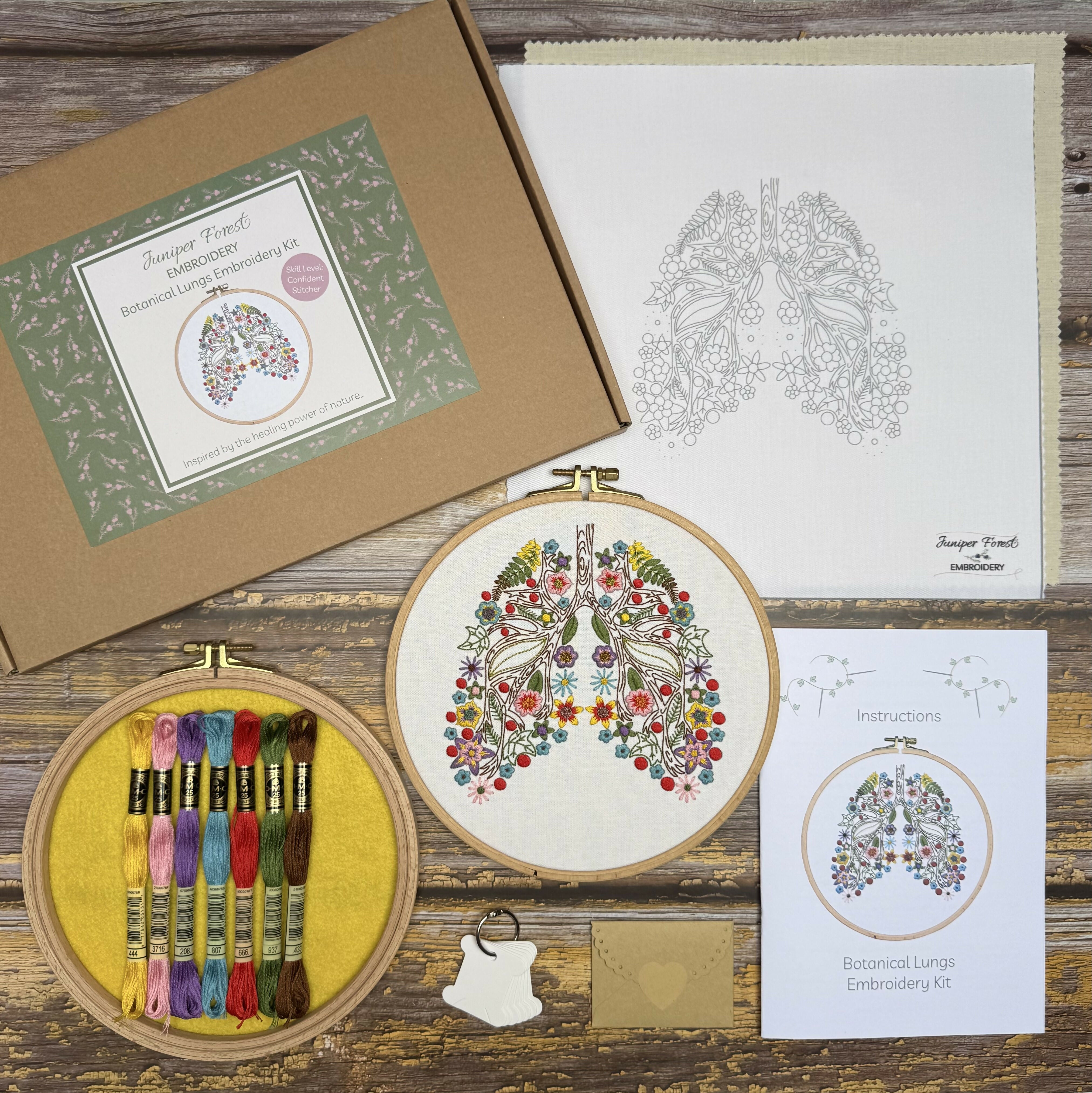 Botanical Lungs Embroidery Kit