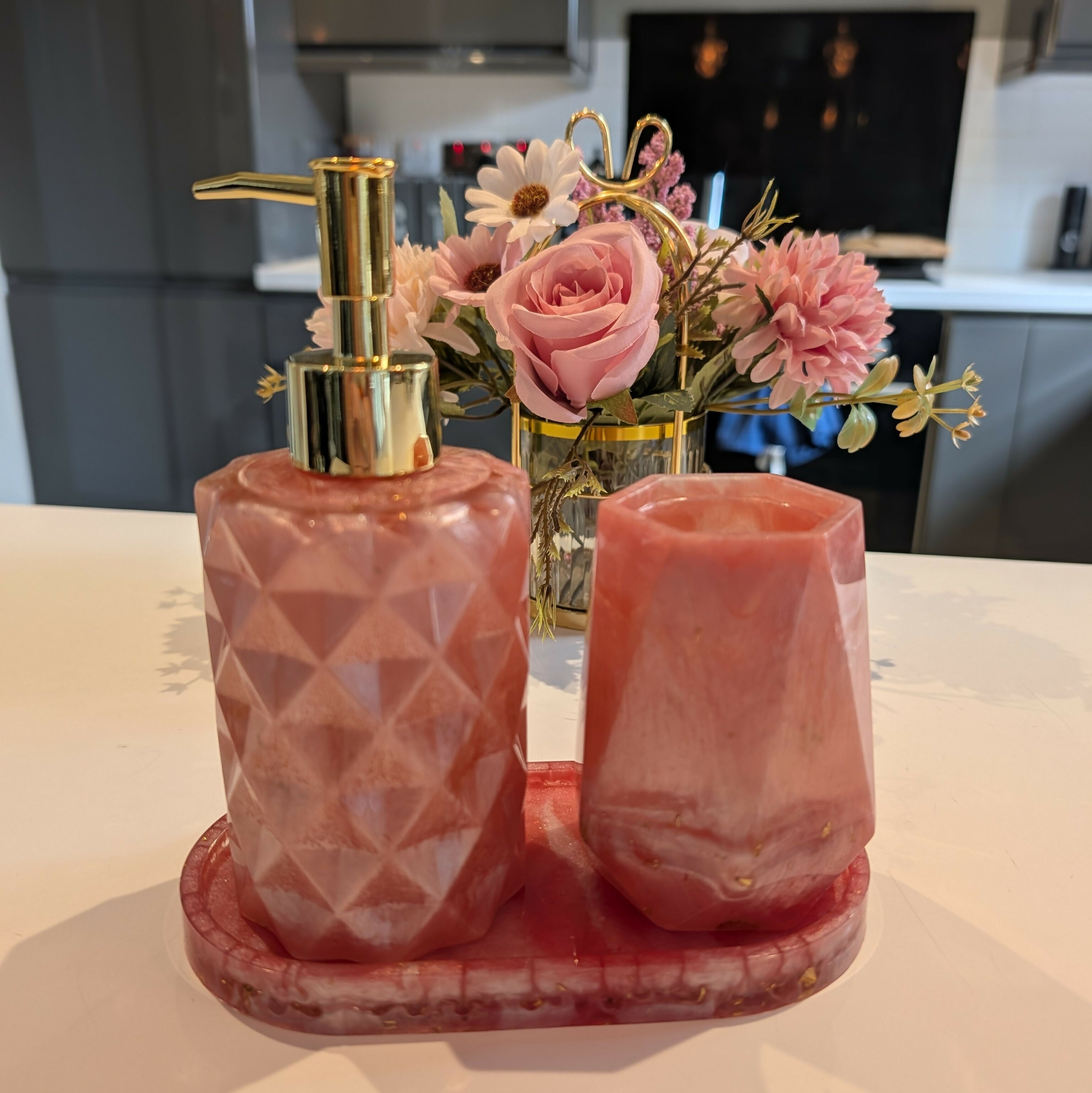 HANDMADE SOAP DISPENSER SET