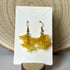 Cascading Orange And Yellow Flower Earrings In Gold