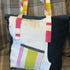 Unique Handcrafted Large Denim Tote Bag Handbag Made From Upcycled Blue And White Jeans
