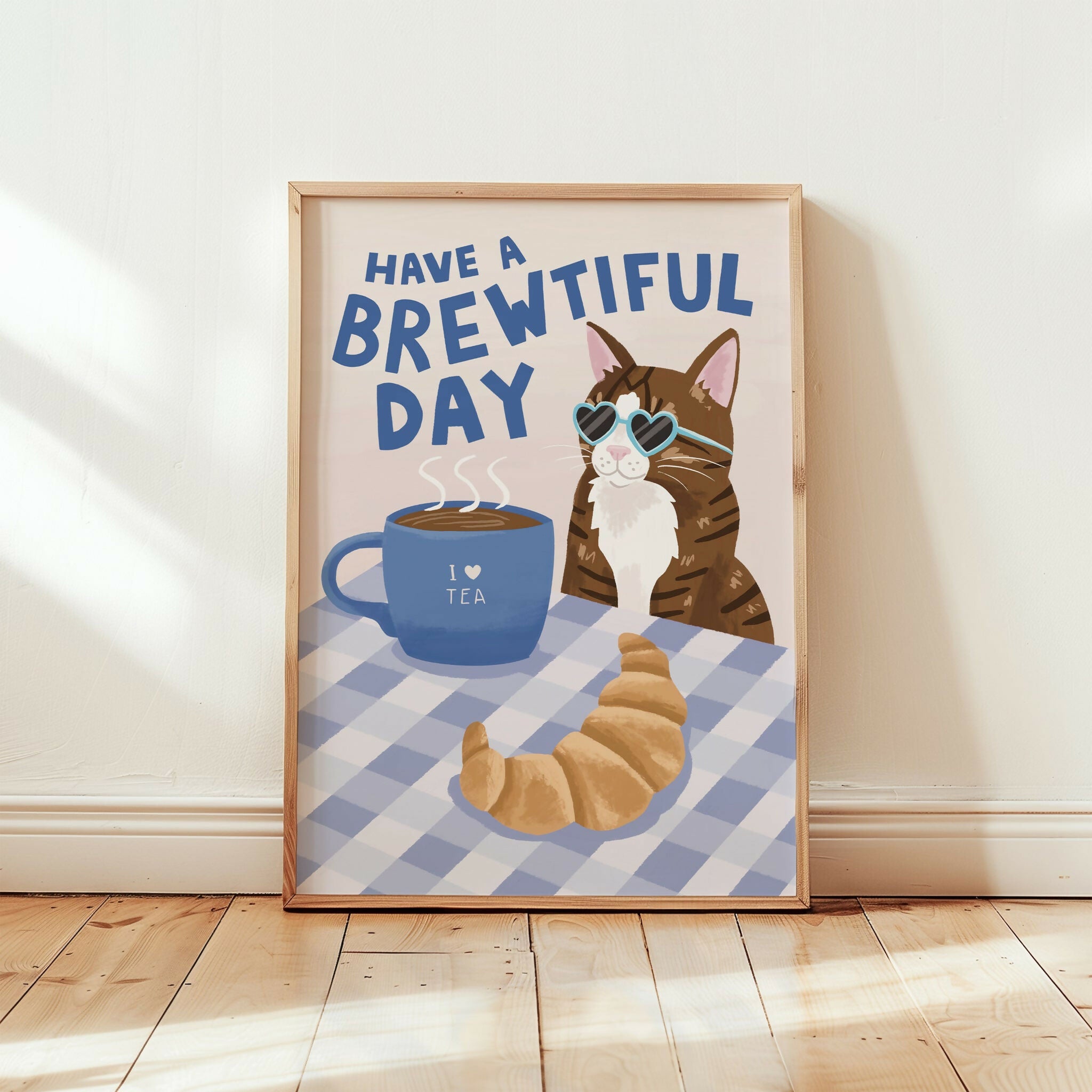 Have a Brewtiful Day Cat Print