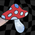 Red Mushroom Mirror Wall Art