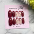 Reusable French Tip With Cherries Handmade Press On Nails