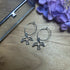 Lovely Silver Plated Swallow Charm Hoops
