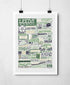 Leeds Landmarks Print Green