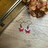 Lovely Red Enamel Butterfly Earrings