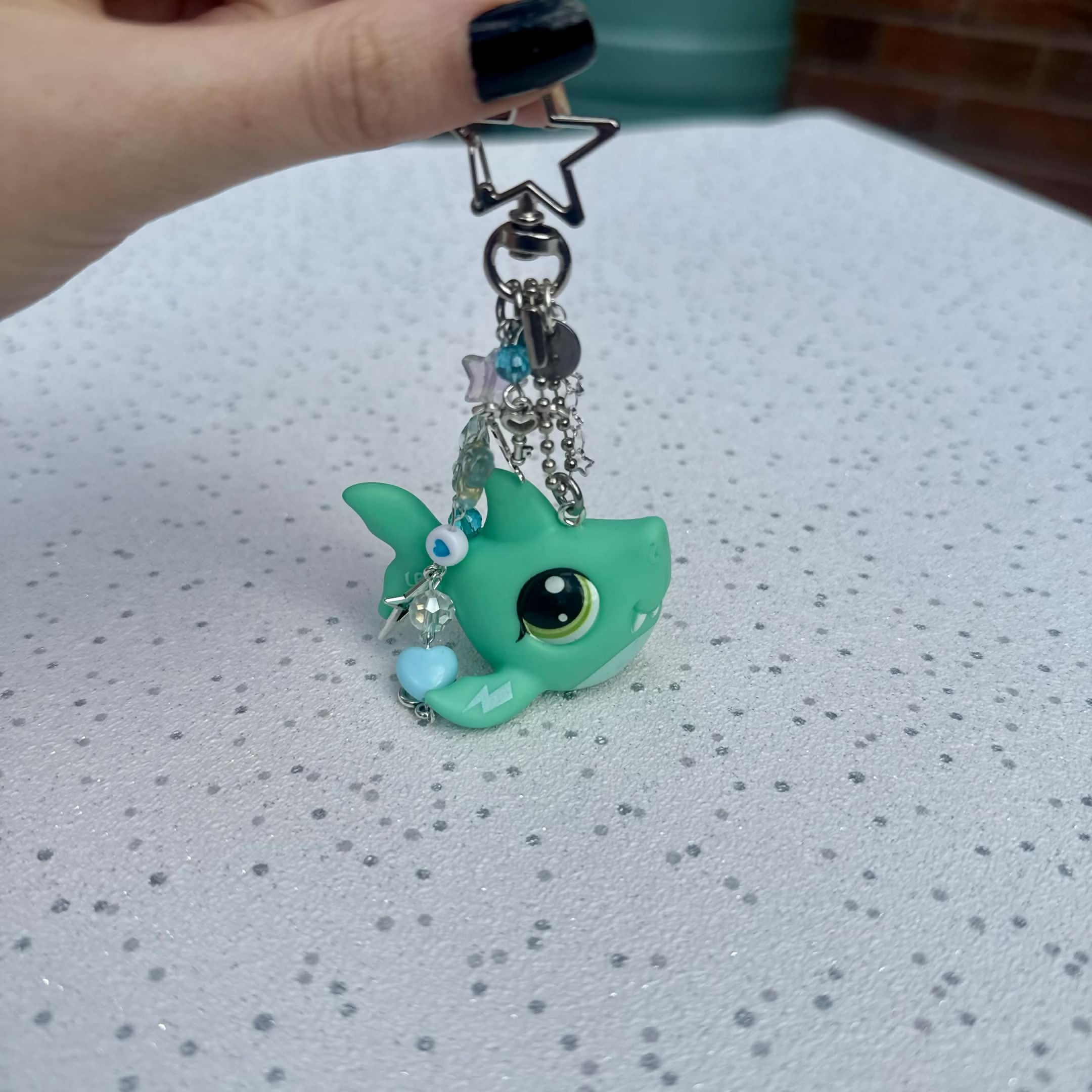 Little Shark Blue Trinket Keychain
