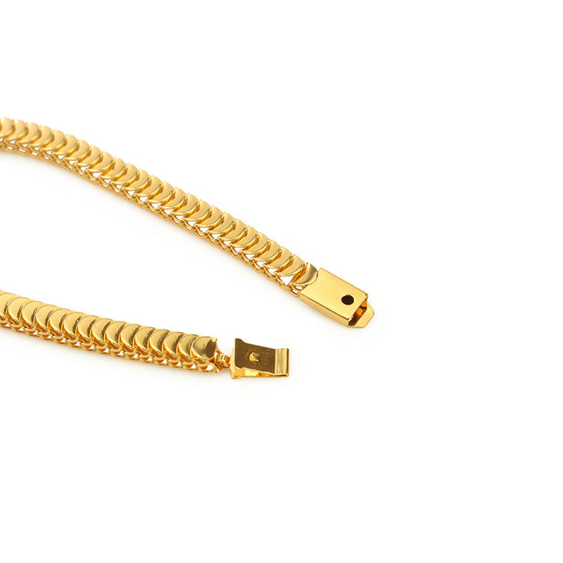 Gold Snake Bone Bracelet