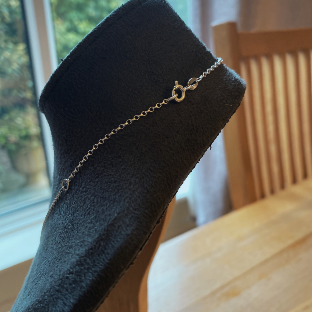 Sterling Silver Russian Rings Necklace - Adjustable 16 or 18 inches