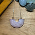 Stunning Gold Plated Large Rose Quartz Pendant Necklace