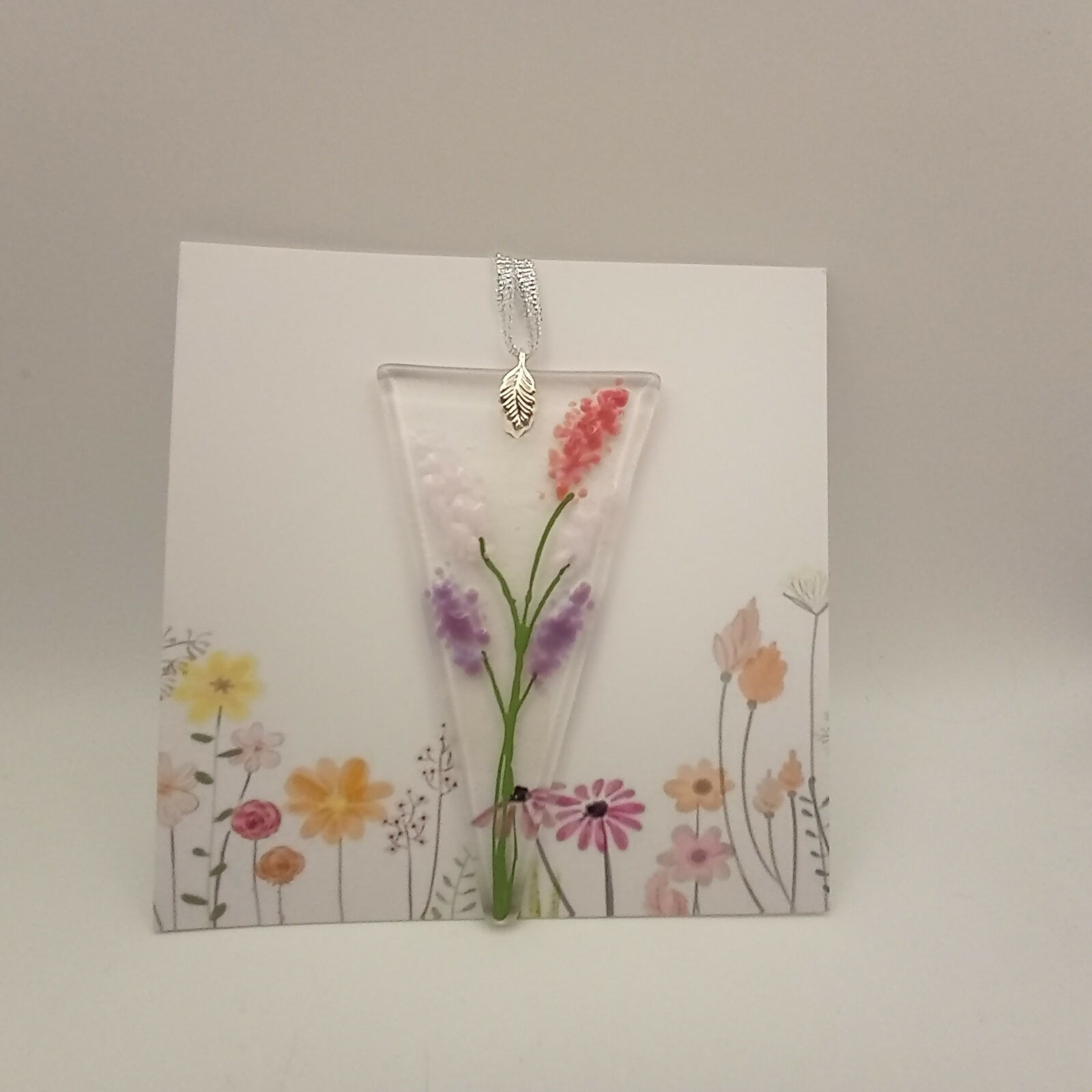 Fused Glass Flower Card