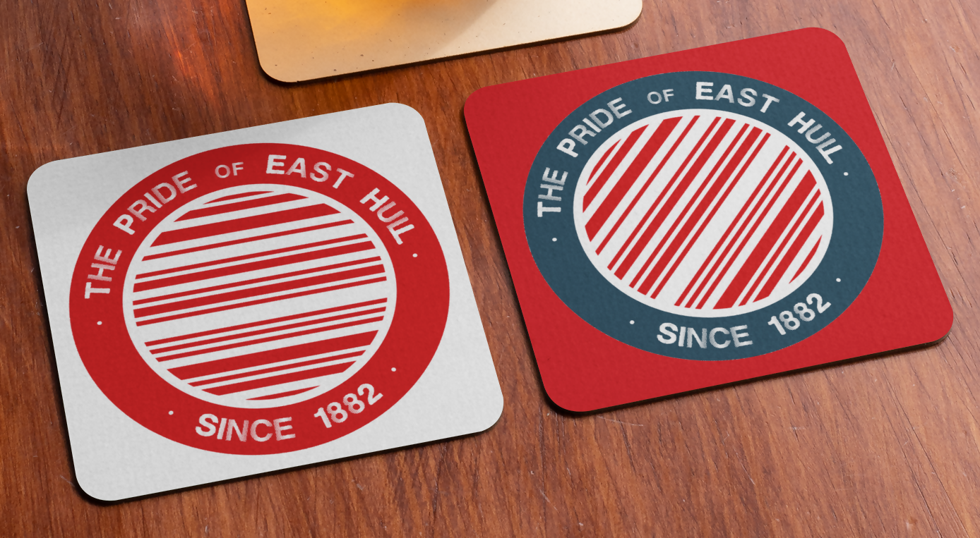 Hull KR Coaster BARCODE Design SET OF 2