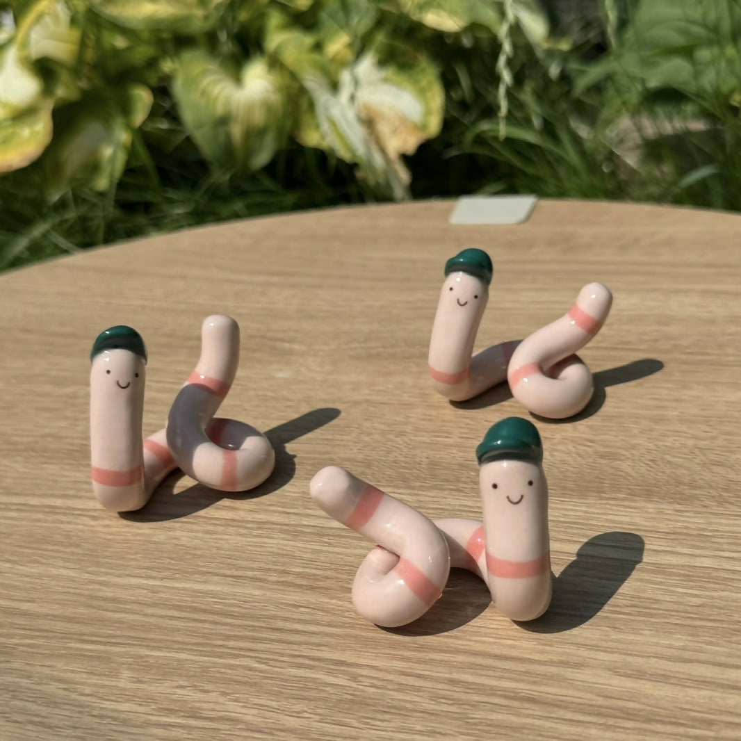 Handmade Ceramic Worms