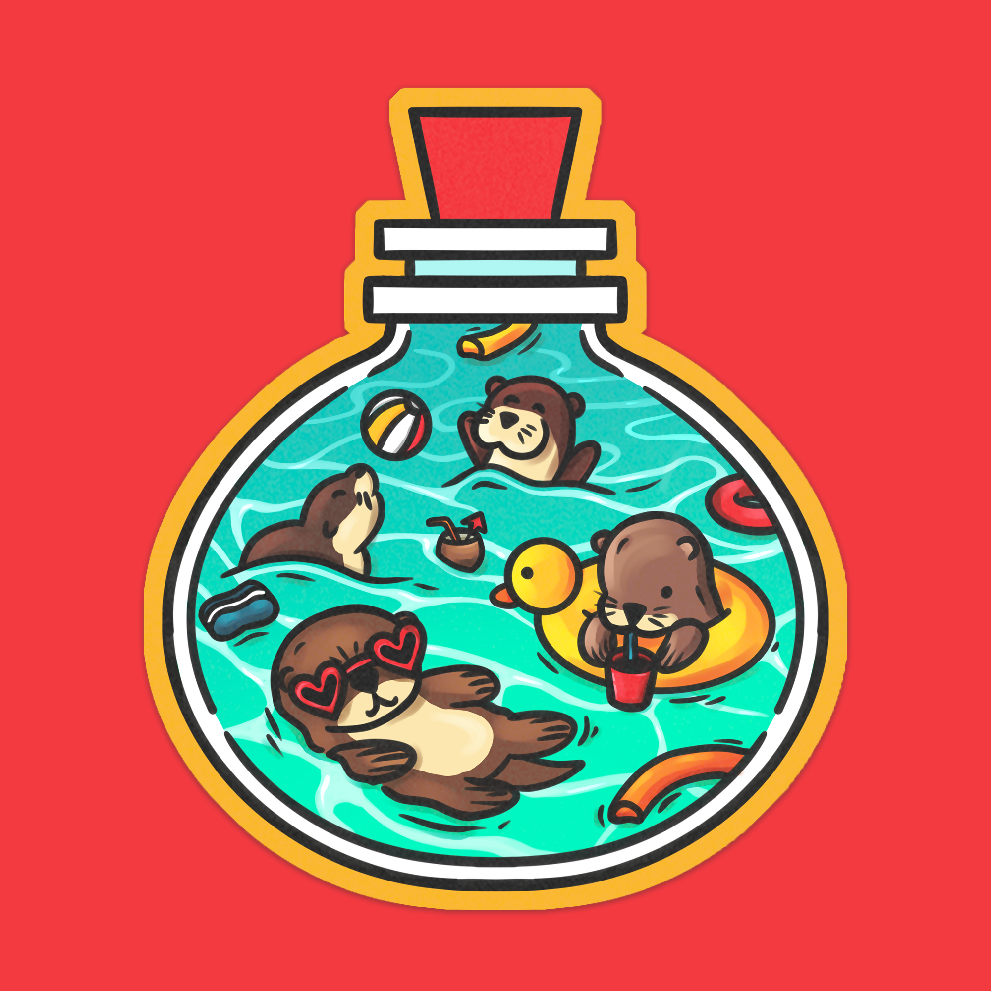Sticker - Otters
