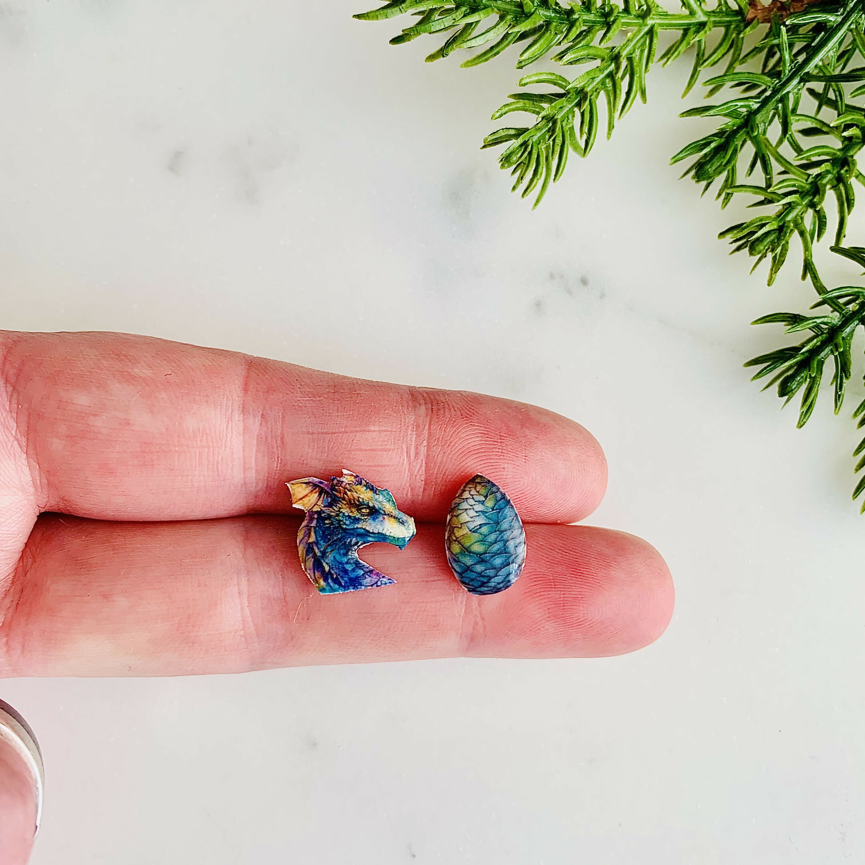 Dragon & Egg Stud Earrings