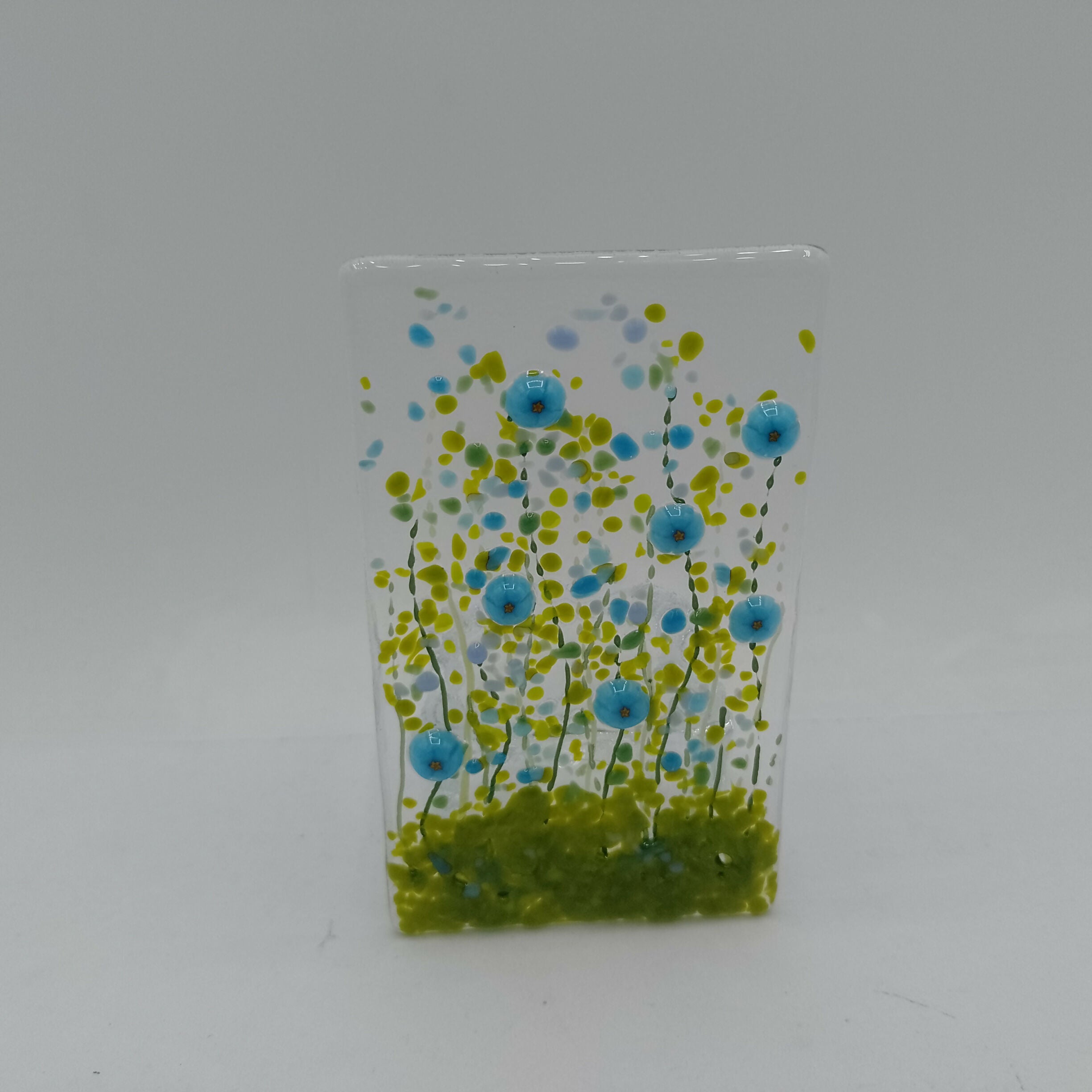 Forget Me Not Flower Glass Tealight