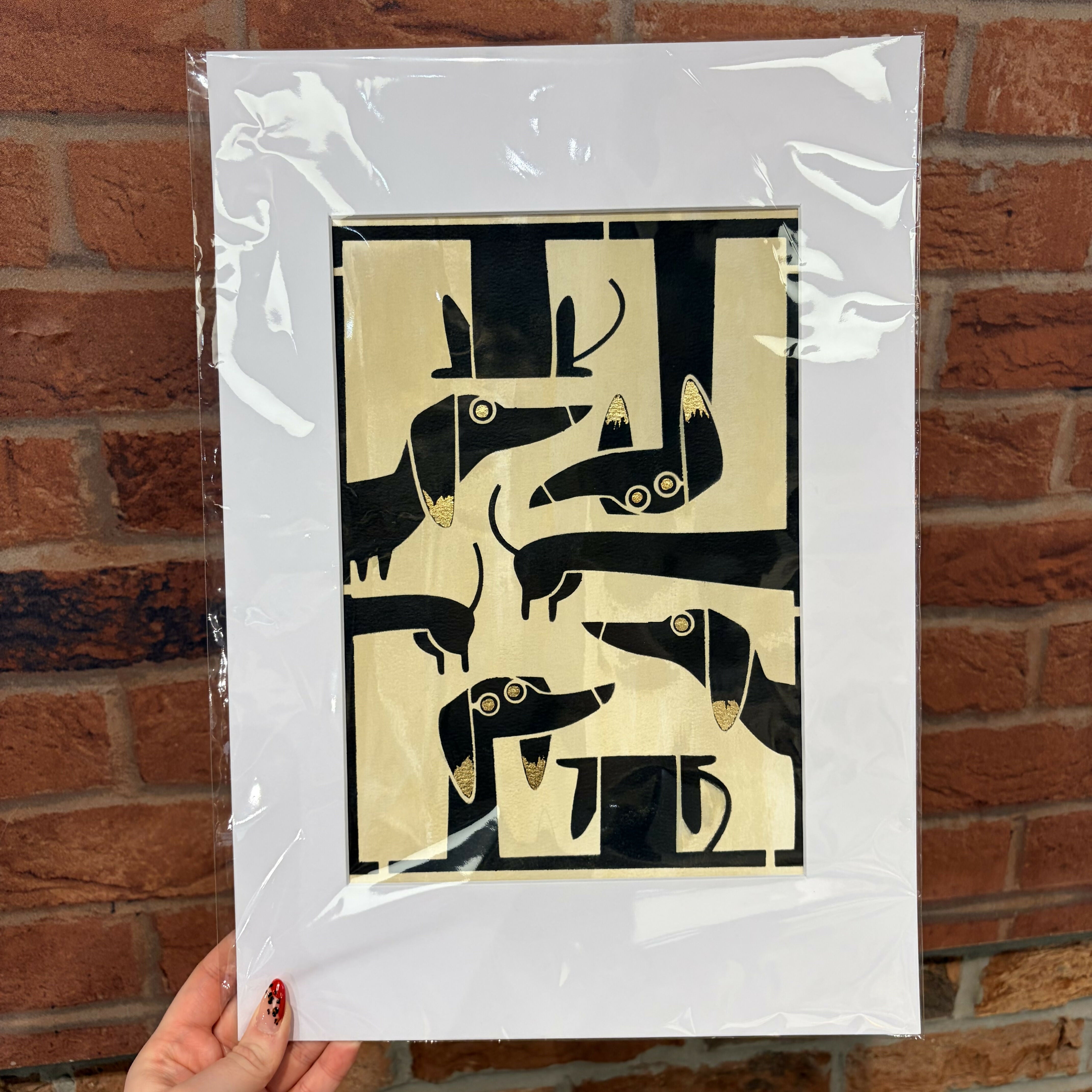 Dachshund - A3 Mounted Print