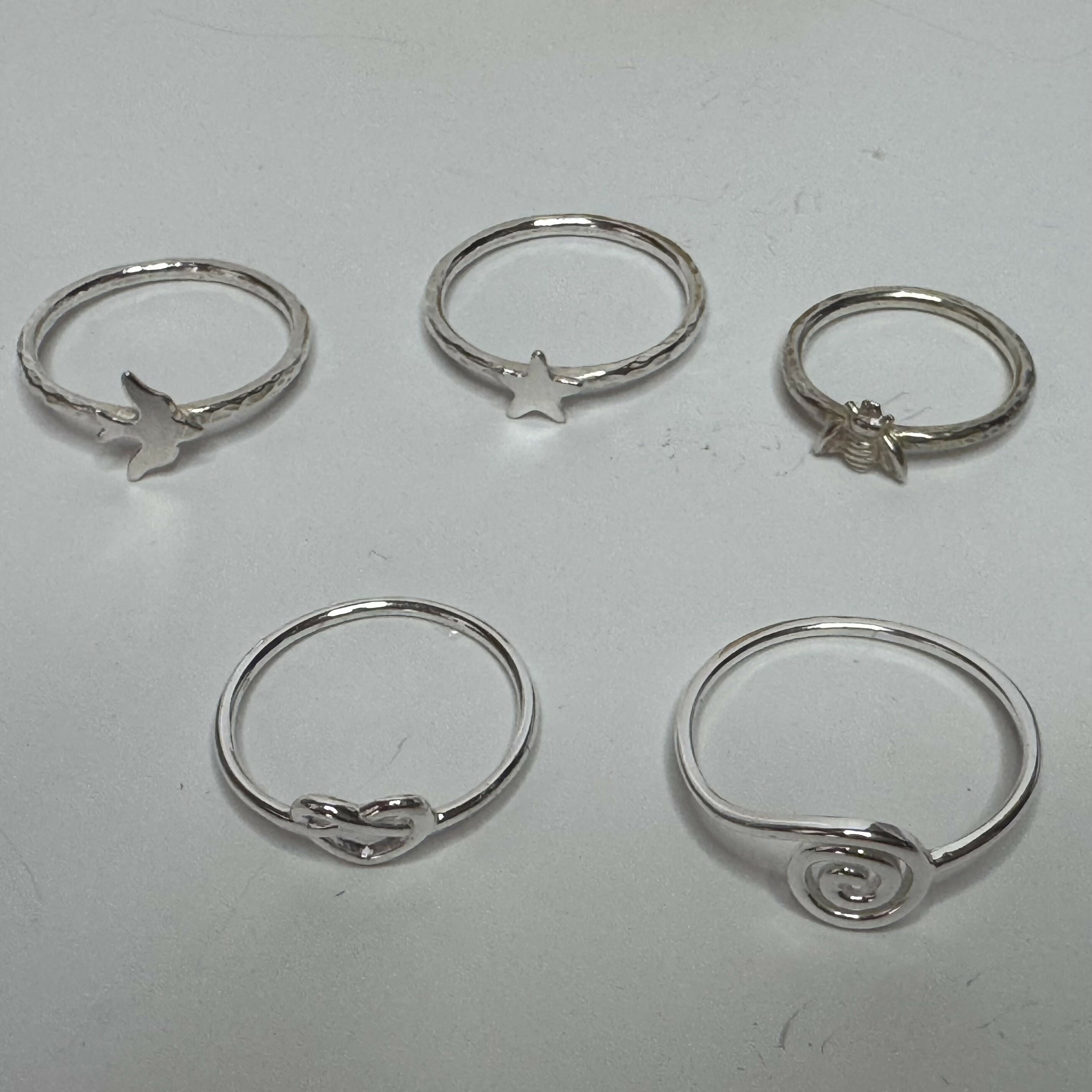 Sterling silver stacking rings