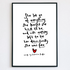 She Let Go Poem Print