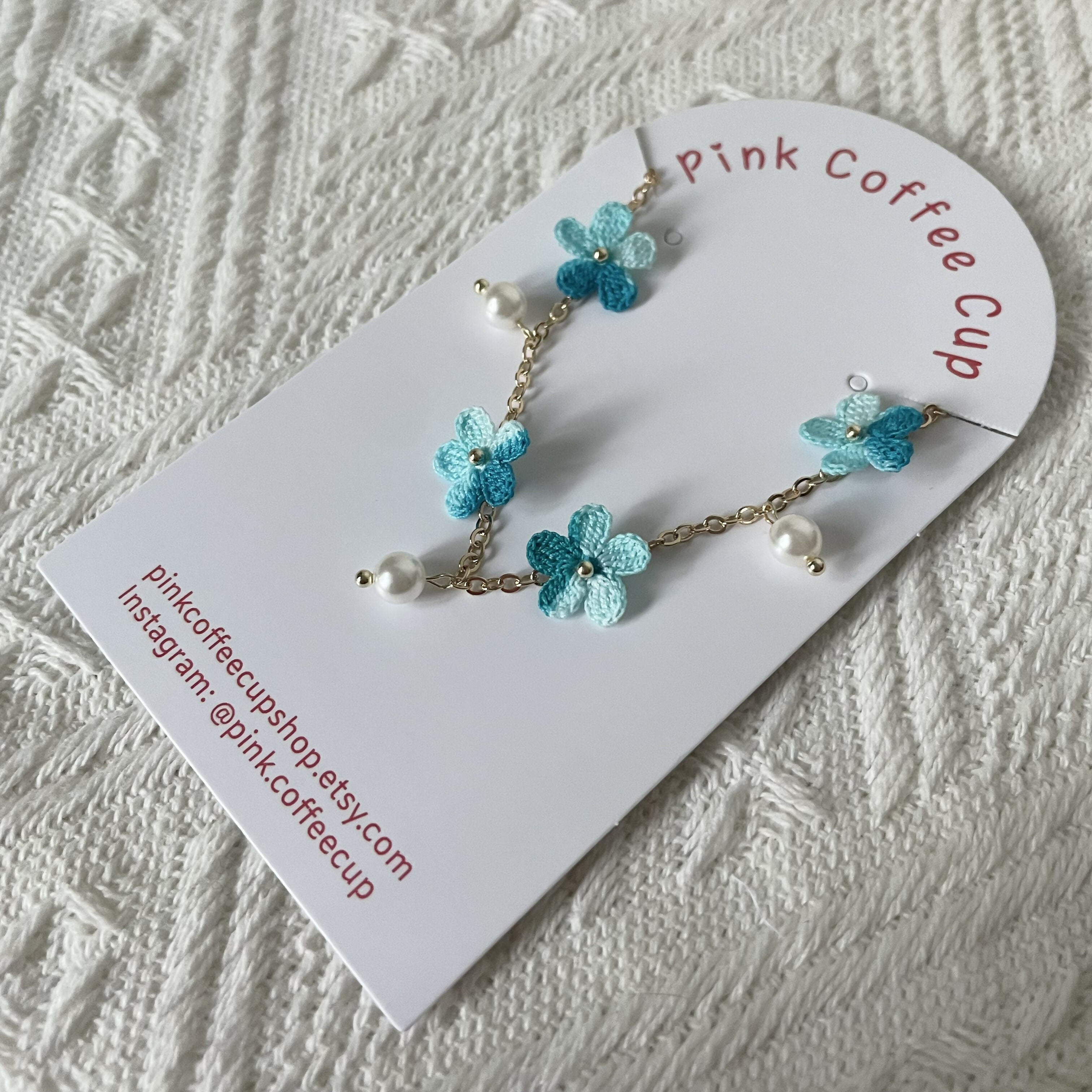 Micro Crochet Flowers Bracelet