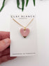 Large Baby Pink Heart Necklace