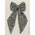 Lynx Print Hair Bow with Barrette Clip