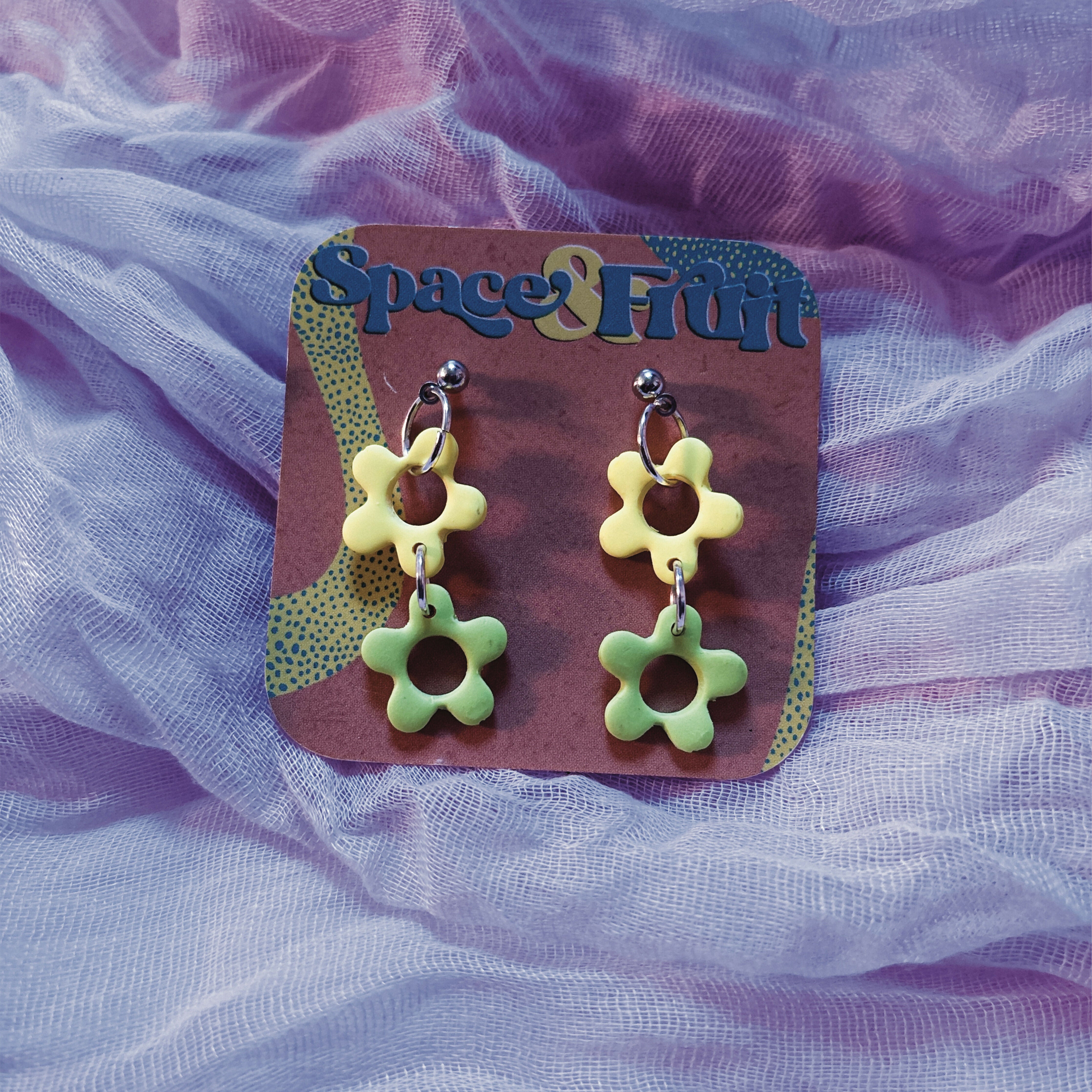 Daisy Chain Polymer Clay Earrings