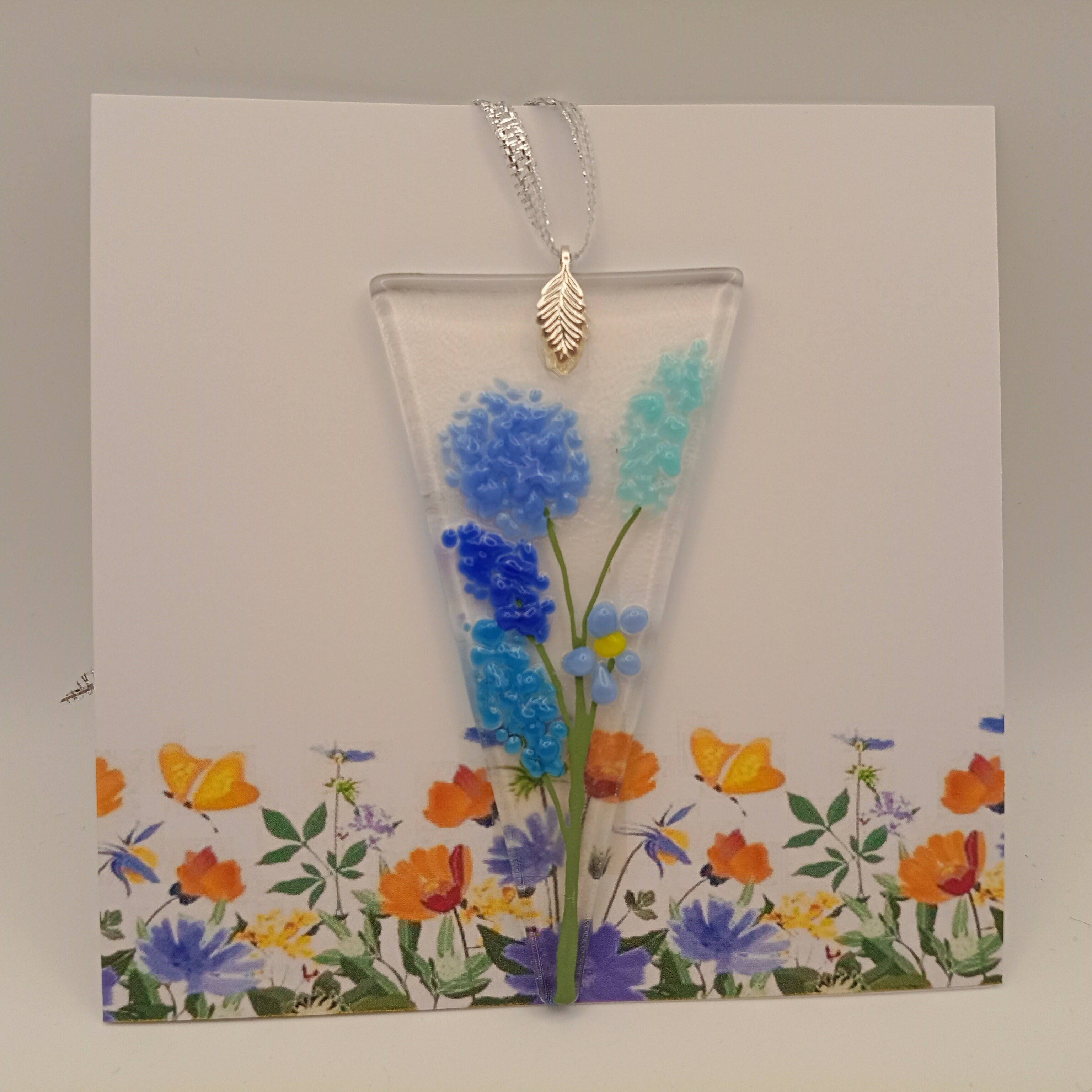 Fused Glass Flower Card