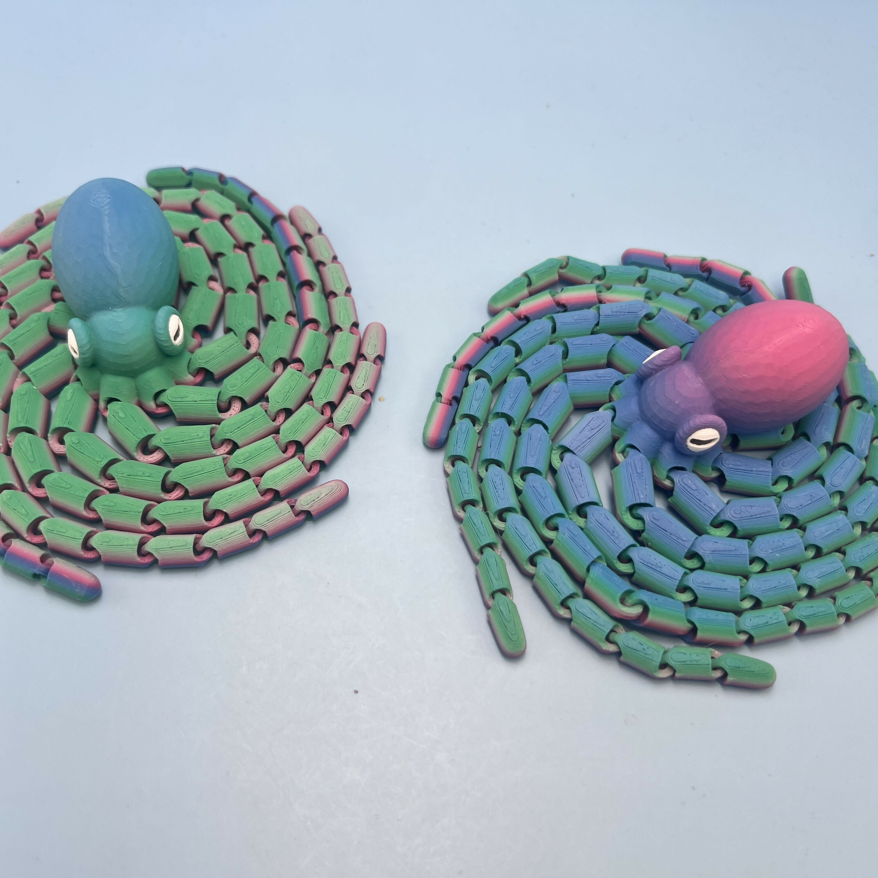 3D Printed LARGE: Articulated Sensory Fidget Animals friends Octopus Purple/Blue/Teal Spectrem 18cm