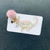 Hand Cast Vibrant Mica Powder Resin Cat Keyring, Bag Charm with a Pom Pom