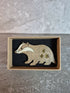 Handcrafted Walnut Veneer Badger Pin