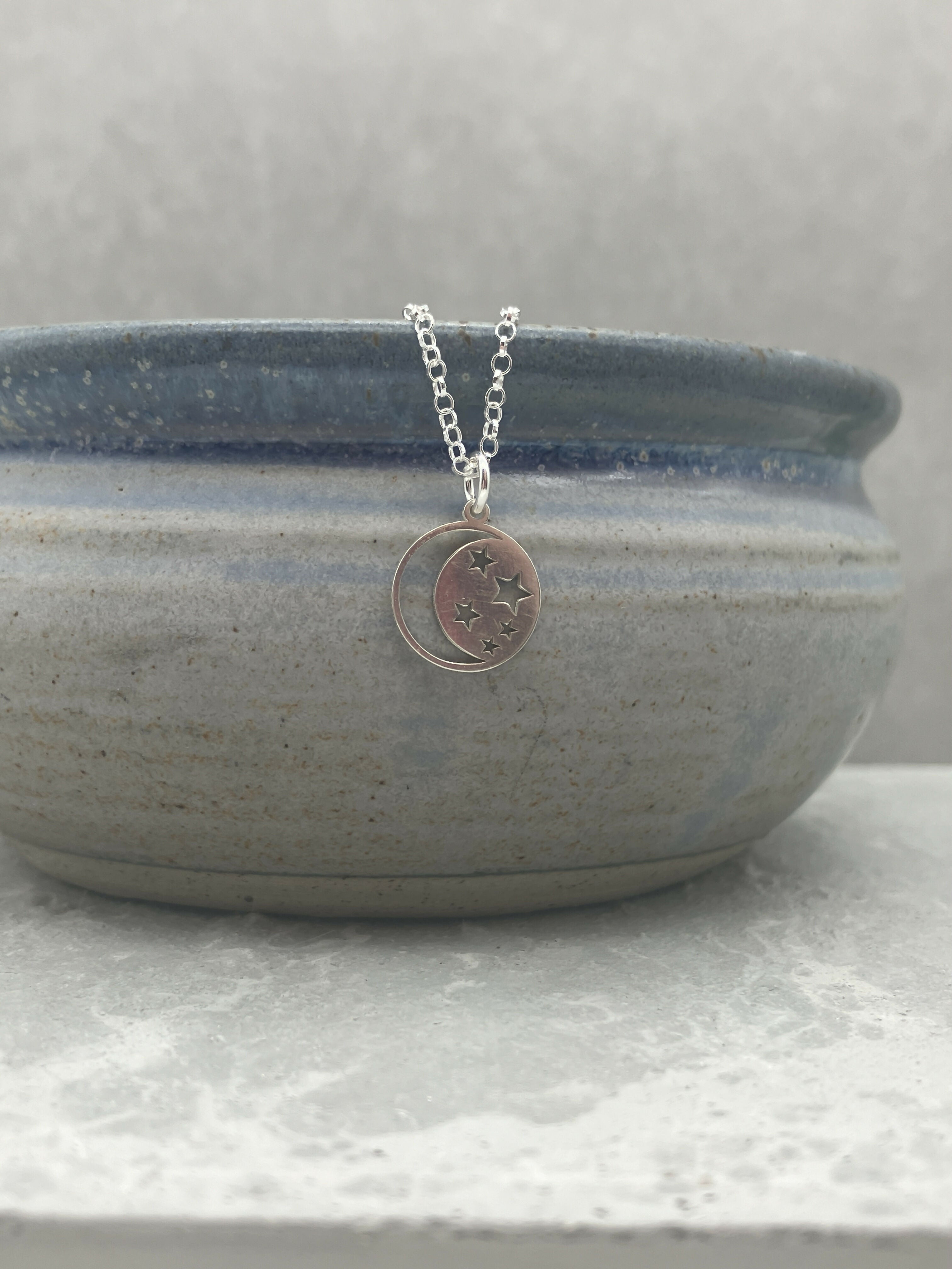 Moon and Star Charm Necklace