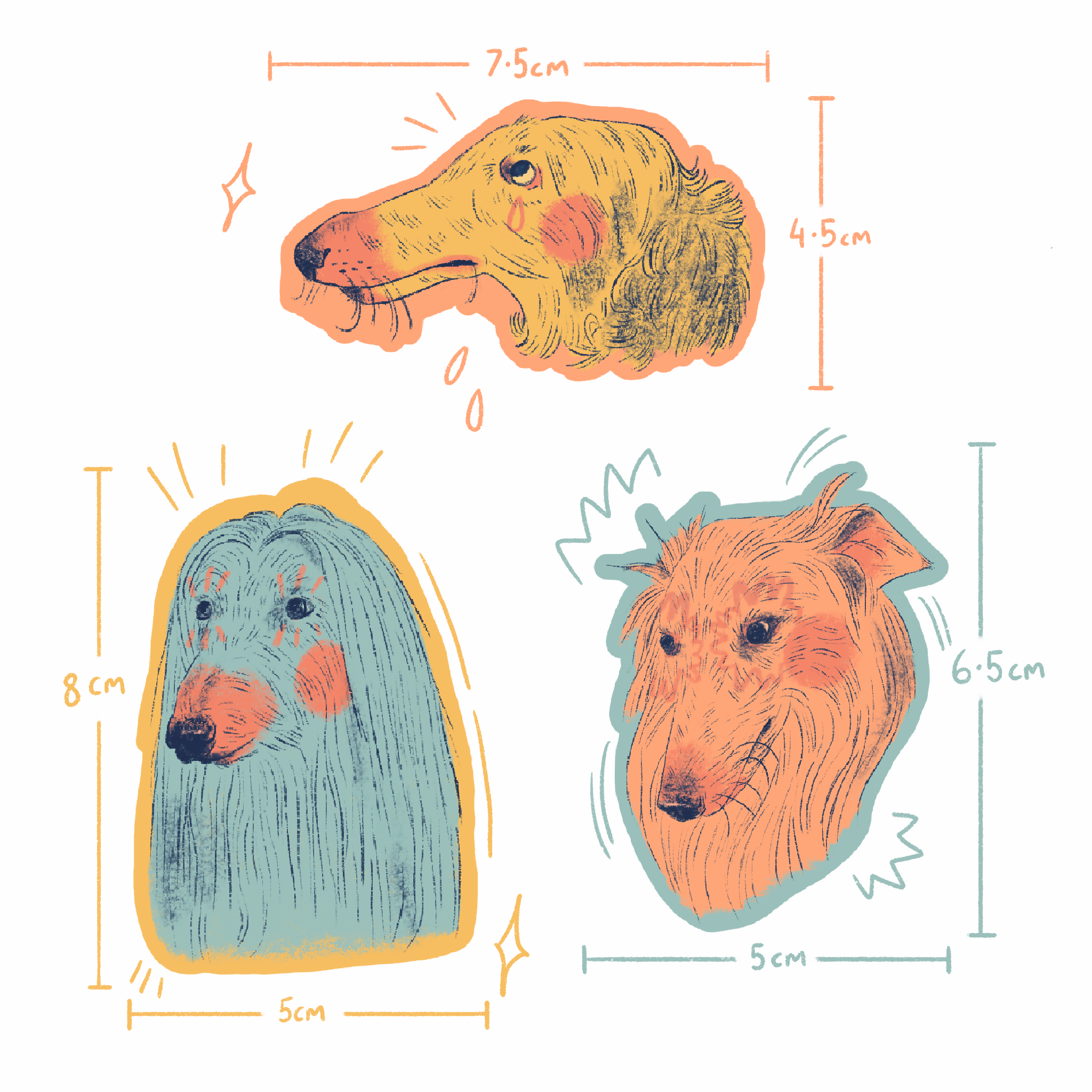Borzoi Sticker Pack